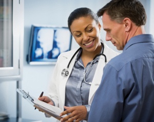 doctor doctor consulting with patient