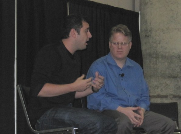 Gary Vaynerchuk and Robert Scoble spoke at the NYXPO on October 20.